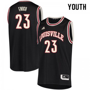 Youth Louisville Cardinals Steven Enoch #23 Retro Black Stitch Jerseys 348518-976