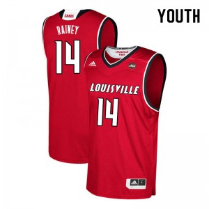 Youth Louisville Cardinals Will Rainey #14 Official Red Jerseys 726204-499