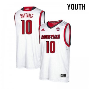 Youth Louisville Cardinals Wyatt Battaile #10 Alumni White Jersey 189703-617