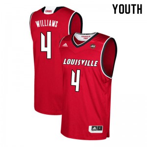 Youth Louisville Cardinals Grant Williams #4 Red College Jerseys 587642-123