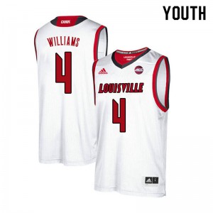 Youth Louisville Cardinals Grant Williams #4 High School White Jersey 719739-495