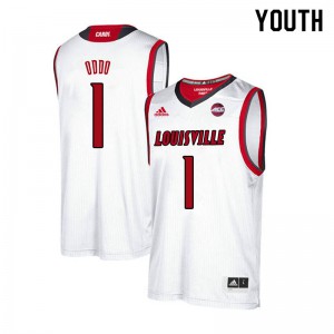Youth Louisville Cardinals Keith Oddo #1 College White Jerseys 875078-892