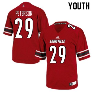 Youth Louisville Cardinals Tabarius Peterson #29 Red Player Jersey 528801-502
