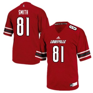 Youth Louisville Cardinals Braden Smith #81 Stitch White Jersey 772441-923