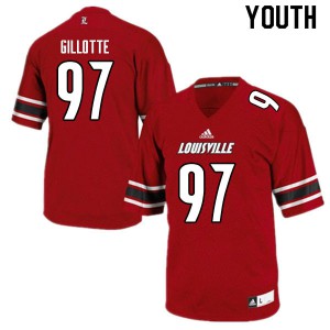 Youth Louisville Cardinals Ashton Gillotte #97 Alumni Red Jerseys 779129-569