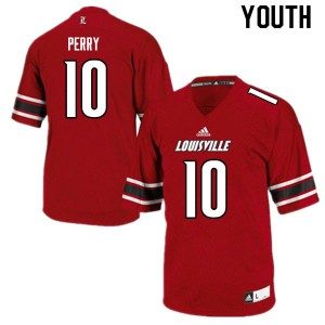 Youth Louisville Cardinals Benjamin Perry #10 Red Player Jerseys 420885-557