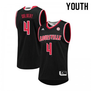 Youth Louisville Cardinals Brad Colbert #4 Black College Jerseys 880897-748