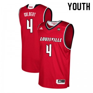 Youth Louisville Cardinals Brad Colbert #4 Red Embroidery Jersey 264329-703
