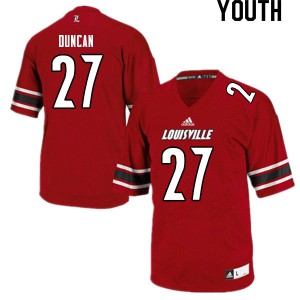 Youth Louisville Cardinals Kenderick Duncan #27 Red Player Jerseys 560113-466