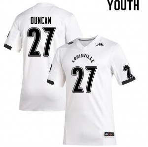 Youth Louisville Cardinals Kenderick Duncan #27 White Player Jersey 526580-258