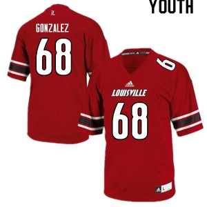 Youth Louisville Cardinals Michael Gonzalez #68 Red Player Jersey 924995-423