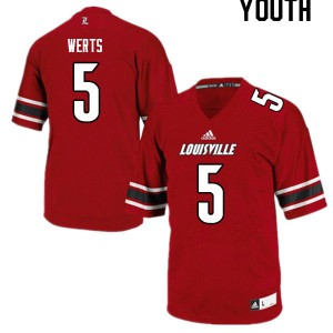 Youth Louisville Cardinals Shai Werts #5 Red NCAA Jersey 475773-521
