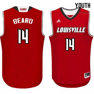 Youth Louisville Cardinals Alfred Beard #14 Stitched Red Jersey 616278-532