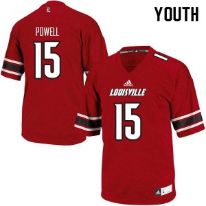 Youth Louisville Cardinals Bilal Powell #15 Red Stitch Jersey 296446-286