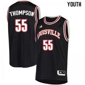 Youth Louisville Cardinals Billy Thompson #55 Black Embroidery Jersey 210665-525