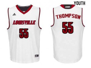 Youth Louisville Cardinals Billy Thompson #55 White Official Jersey 333184-251