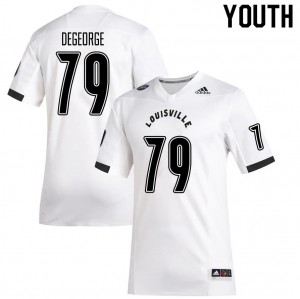 Youth Louisville Cardinals Cameron DeGeorge #79 White Stitched Jersey 476759-462