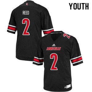 Youth Louisville Cardinals Corey Reed #2 Black Alumni Jersey 711670-729