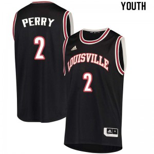 Youth Louisville Cardinals Darius Perry #2 High School Black Jerseys 603347-786