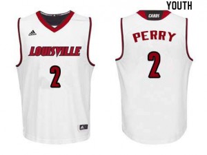 Youth Louisville Cardinals Darius Perry #2 College White Jersey 301719-354