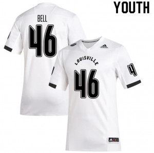 Youth Louisville Cardinals Darrian Bell #46 White College Jersey 814010-176