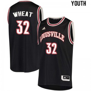 Youth Louisville Cardinals DeJuan Wheat #32 Official Black Jersey 930714-183