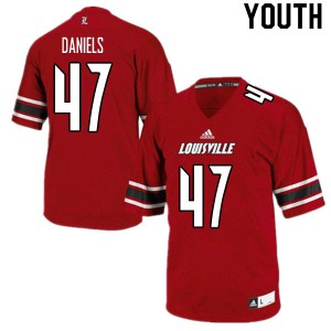 Youth Louisville Cardinals Desmond Daniels #47 Alumni Red Jerseys 899092-761
