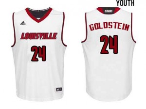 Youth Louisville Cardinals Don Goldstein #24 Basketball White Jersey 936664-825