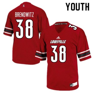 Youth Louisville Cardinals Drew Brenowitz #38 Red University Jersey 840840-137
