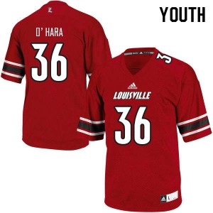 Youth Louisville Cardinals Evan O'Hara #36 College Red Jerseys 291125-602