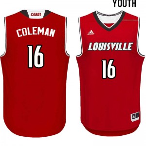 Youth Louisville Cardinals Jack Coleman #16 Player Red Jersey 228970-672