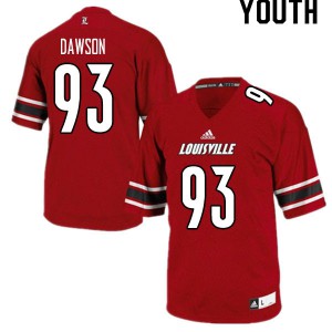 Youth Louisville Cardinals Jared Dawson #93 High School Red Jerseys 958591-856