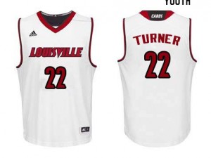 Youth Louisville Cardinals John Turner #22 College White Jersey 787456-590
