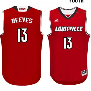 Youth Louisville Cardinals Kenny Reeves #13 Red Official Jerseys 187093-847
