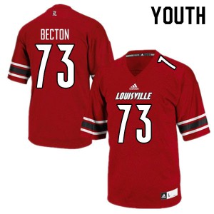 Youth Louisville Cardinals Mekhi Becton #73 Red Football Jersey 535896-355