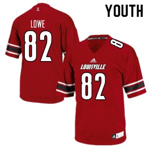 Youth Louisville Cardinals Micah Lowe #82 Football Red Jersey 860287-477