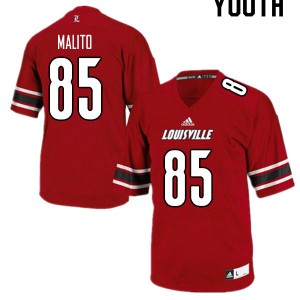 Youth Louisville Cardinals Nicholas Malito #85 Official Red Jerseys 685956-618