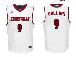 Youth Louisville Cardinals Phil Rollins #9 White NCAA Jersey 350703-243