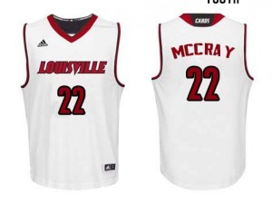 Youth Louisville Cardinals Rodney McCray #22 Stitched White Jersey 492298-502