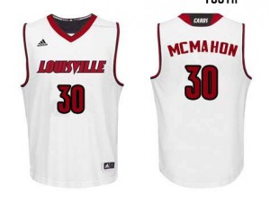 Youth Louisville Cardinals Ryan McMahon #30 High School White Jerseys 961275-619