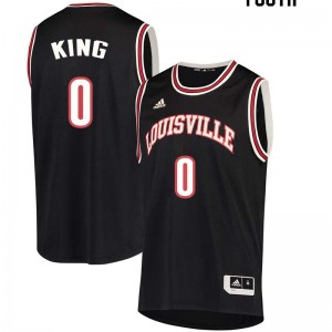 Youth Louisville Cardinals V.J. King #0 High School Black Jersey 127663-492