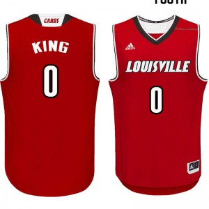 Youth Louisville Cardinals V.J. King #0 University Red Jersey 735253-156