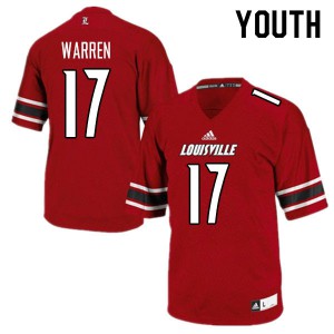 Youth Louisville Cardinals Will Warren #17 Player Red Jersey 583103-364