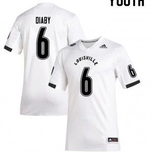 Youth Louisville Cardinals YaYa Diaby #6 Player White Jerseys 229200-905
