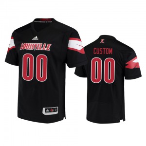 Mens Louisville Cardinals Custom #00 College Black Jerseys 691903-369