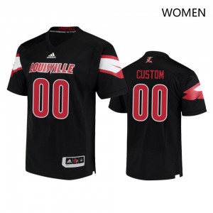Women's Louisville Cardinals Custom #00 Official Black Jerseys 180949-357