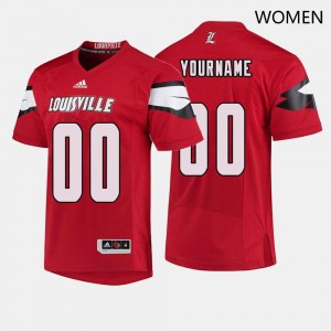 Women Louisville Cardinals Custom #00 Stitch Red Jerseys 927215-256